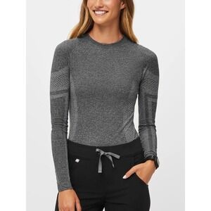 NEW FIGS Salta Seamless Long Sleeve Underscrub Graphite Grey Women's S W22KW1010